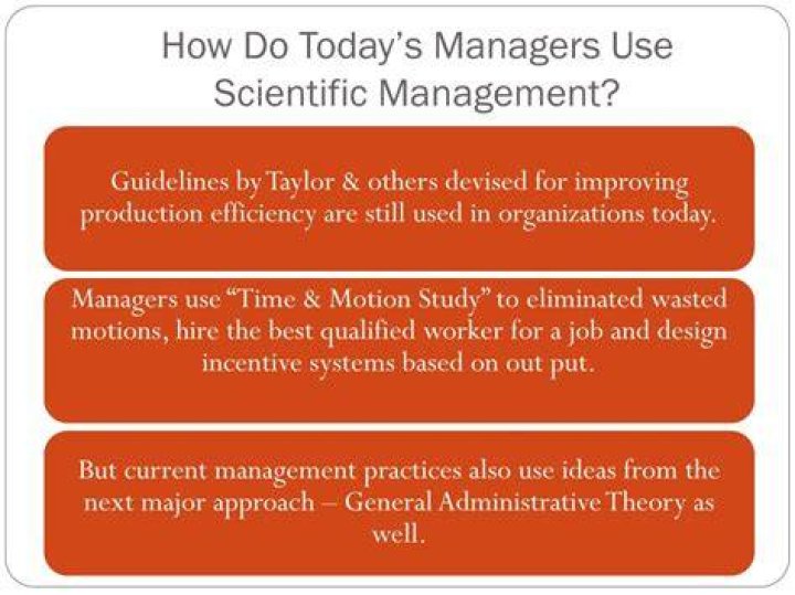 How do managers use scientific management?