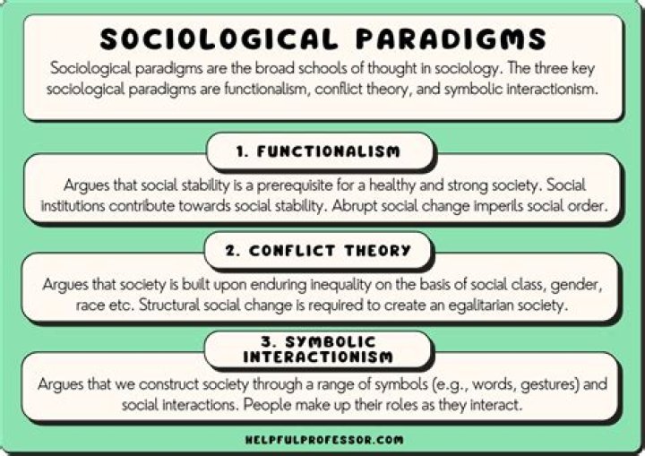 What are the 3 sociological paradigms?