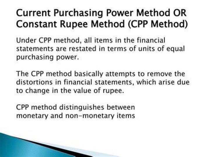 What is current purchasing power method?