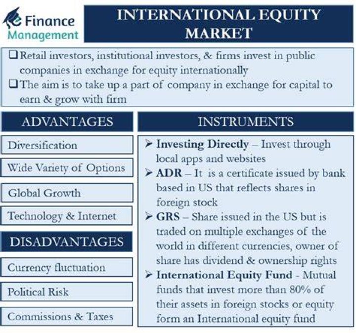 What is international equity investment?