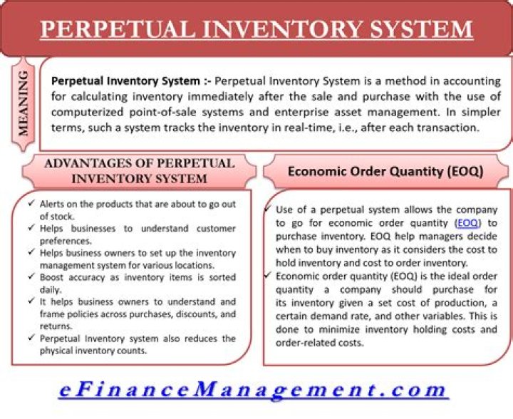 What is the meaning of perpetual inventory?