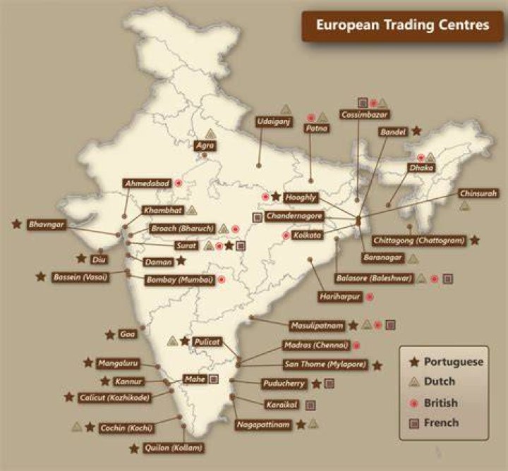 Where did British established their first factory?